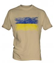Ukraine Distressed Flag Mens T-Shirt