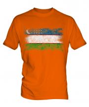 Uzbekistan Distressed Flag Mens T-Shirt