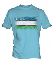Uzbekistan Distressed Flag Mens T-Shirt