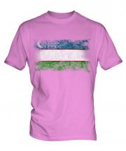 Uzbekistan Distressed Flag Mens T-Shirt