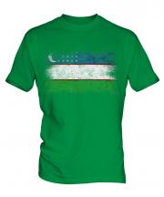 Uzbekistan Distressed Flag Mens T-Shirt