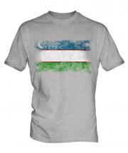 Uzbekistan Distressed Flag Mens T-Shirt