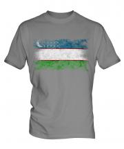 Uzbekistan Distressed Flag Mens T-Shirt