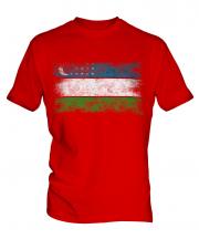 Uzbekistan Distressed Flag Mens T-Shirt