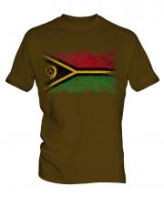 Vanuatu Distressed Flag Mens T-Shirt
