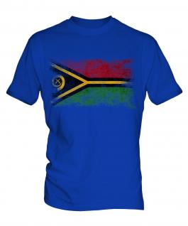 Vanuatu Distressed Flag Mens T-Shirt