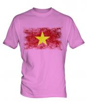 Vietnam Distressed Flag Mens T-Shirt