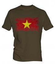 Vietnam Distressed Flag Mens T-Shirt