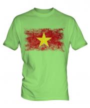 Vietnam Distressed Flag Mens T-Shirt