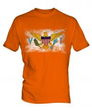Us Virgin Islands Distressed Flag Mens T-Shirt