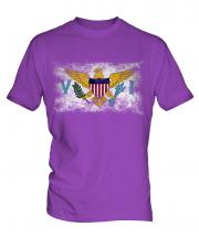 Us Virgin Islands Distressed Flag Mens T-Shirt