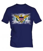 Us Virgin Islands Distressed Flag Mens T-Shirt