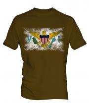 Us Virgin Islands Distressed Flag Mens T-Shirt