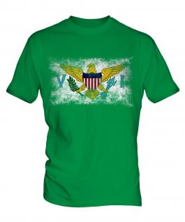 Us Virgin Islands Distressed Flag Mens T-Shirt