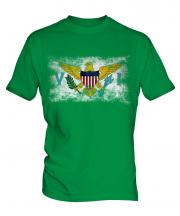 Us Virgin Islands Distressed Flag Mens T-Shirt
