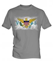Us Virgin Islands Distressed Flag Mens T-Shirt