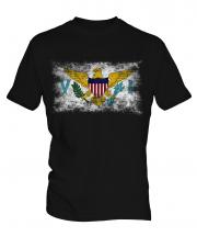 Us Virgin Islands Distressed Flag Mens T-Shirt