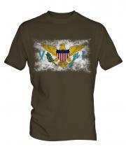 Us Virgin Islands Distressed Flag Mens T-Shirt