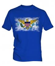 Us Virgin Islands Distressed Flag Mens T-Shirt