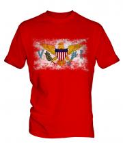 Us Virgin Islands Distressed Flag Mens T-Shirt