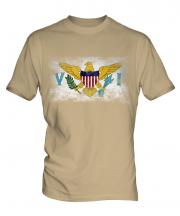 Us Virgin Islands Distressed Flag Mens T-Shirt