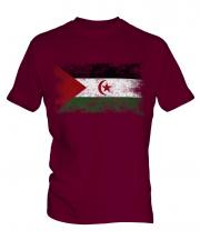Western Sahara Distressed Flag Mens T-Shirt