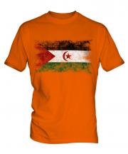 Western Sahara Distressed Flag Mens T-Shirt