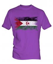Western Sahara Distressed Flag Mens T-Shirt