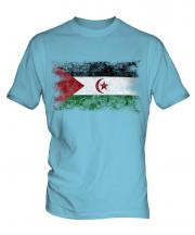 Western Sahara Distressed Flag Mens T-Shirt