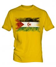 Western Sahara Distressed Flag Mens T-Shirt