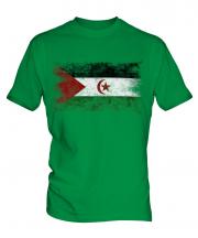 Western Sahara Distressed Flag Mens T-Shirt