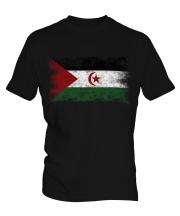 Western Sahara Distressed Flag Mens T-Shirt