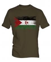 Western Sahara Distressed Flag Mens T-Shirt
