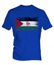 Western Sahara Distressed Flag Mens T-Shirt