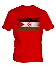 Western Sahara Distressed Flag Mens T-Shirt