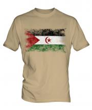 Western Sahara Distressed Flag Mens T-Shirt
