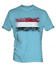 Yemen Distressed Flag Mens T-Shirt