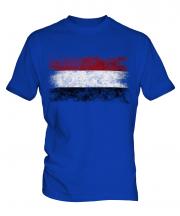 Yemen Distressed Flag Mens T-Shirt