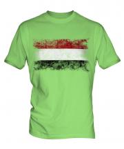 Yemen Distressed Flag Mens T-Shirt