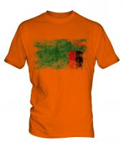 Zambia Distressed Flag Mens T-Shirt
