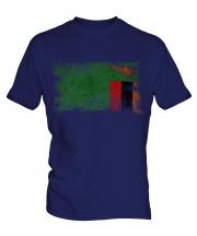 Zambia Distressed Flag Mens T-Shirt