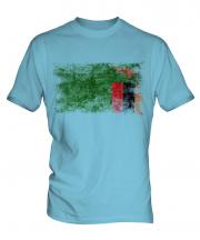 Zambia Distressed Flag Mens T-Shirt