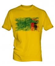 Zambia Distressed Flag Mens T-Shirt