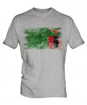 Zambia Distressed Flag Mens T-Shirt