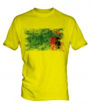 Zambia Distressed Flag Mens T-Shirt