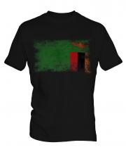Zambia Distressed Flag Mens T-Shirt