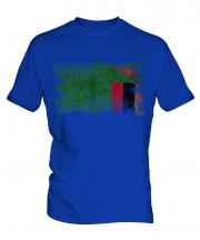 Zambia Distressed Flag Mens T-Shirt