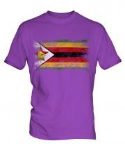 Zimbabwe Distressed Flag Mens T-Shirt