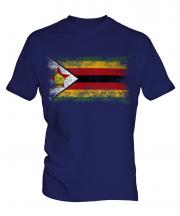 Zimbabwe Distressed Flag Mens T-Shirt
