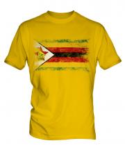 Zimbabwe Distressed Flag Mens T-Shirt